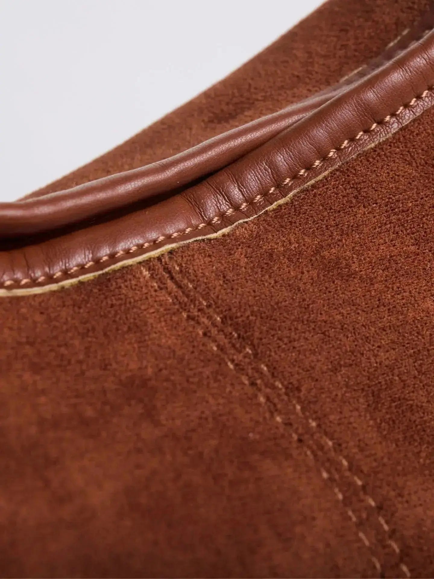 Suede Daily Leather Tote Noirvere