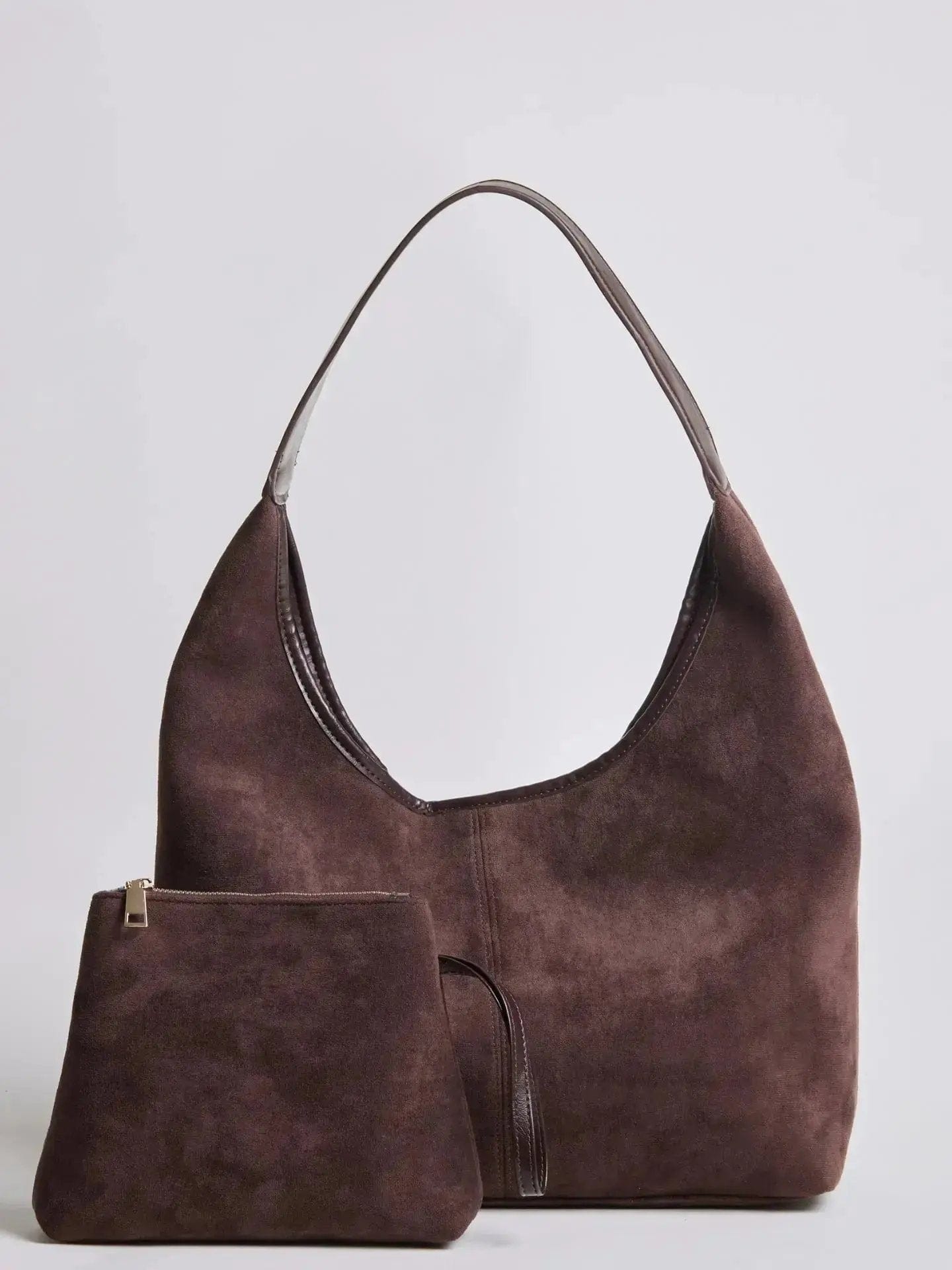 Suede Daily Leather Tote Noirvere