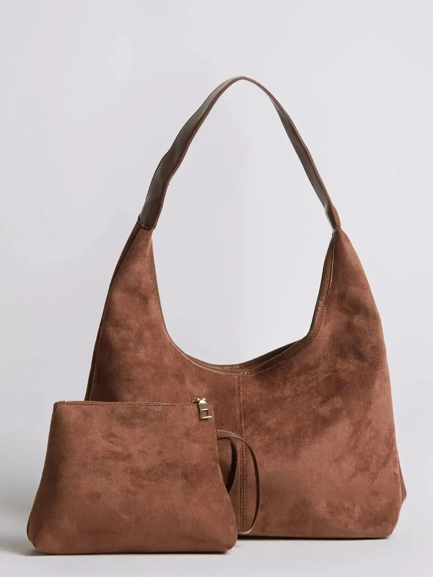 Suede Daily Leather Tote Noirvere