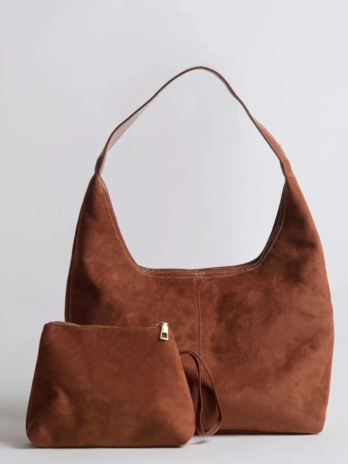 Suede Daily Leather Tote Noirvere