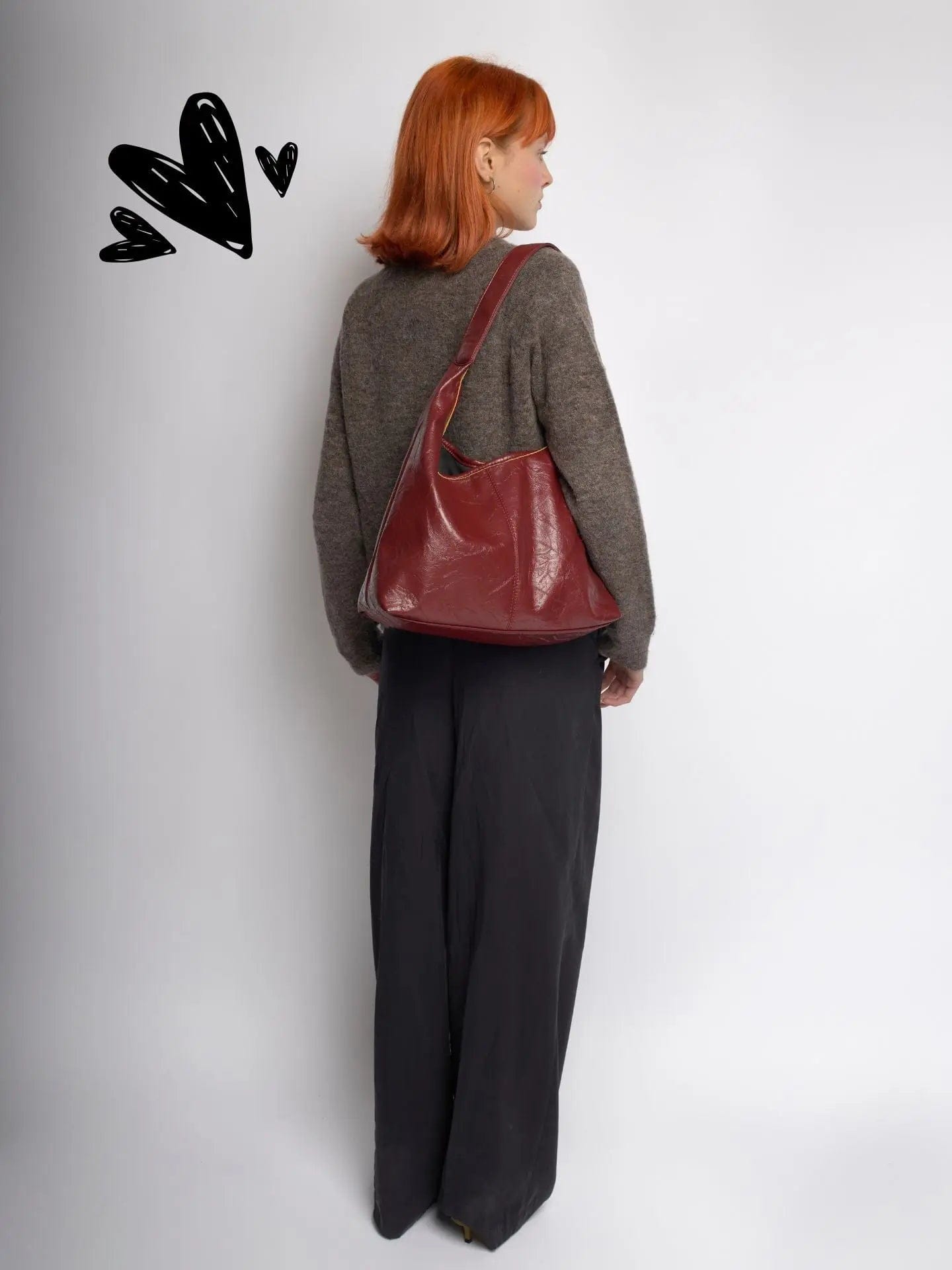 Scarlett Distressed Leather Tote Noirvere