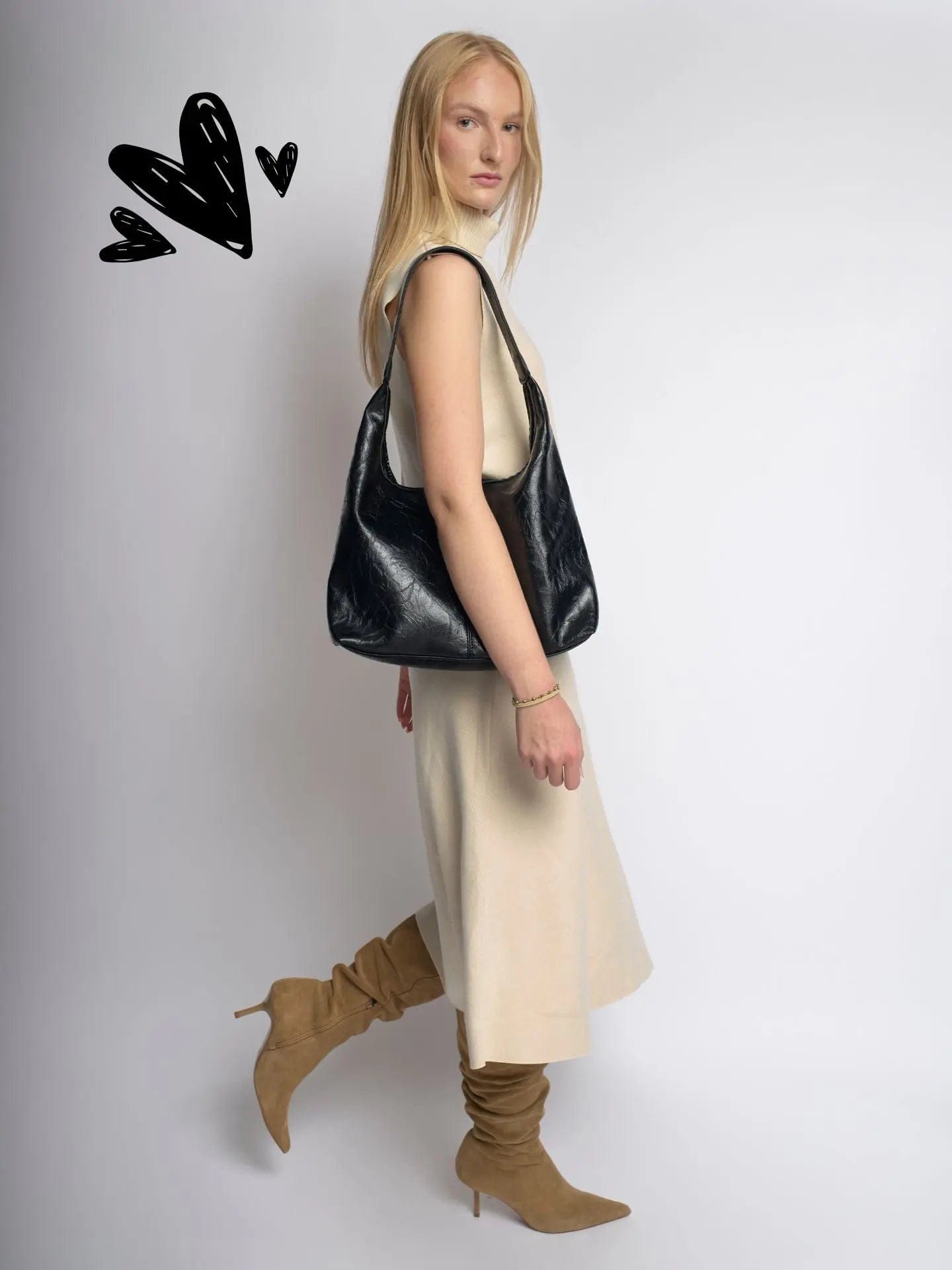 Scarlett Distressed Leather Tote Noirvere