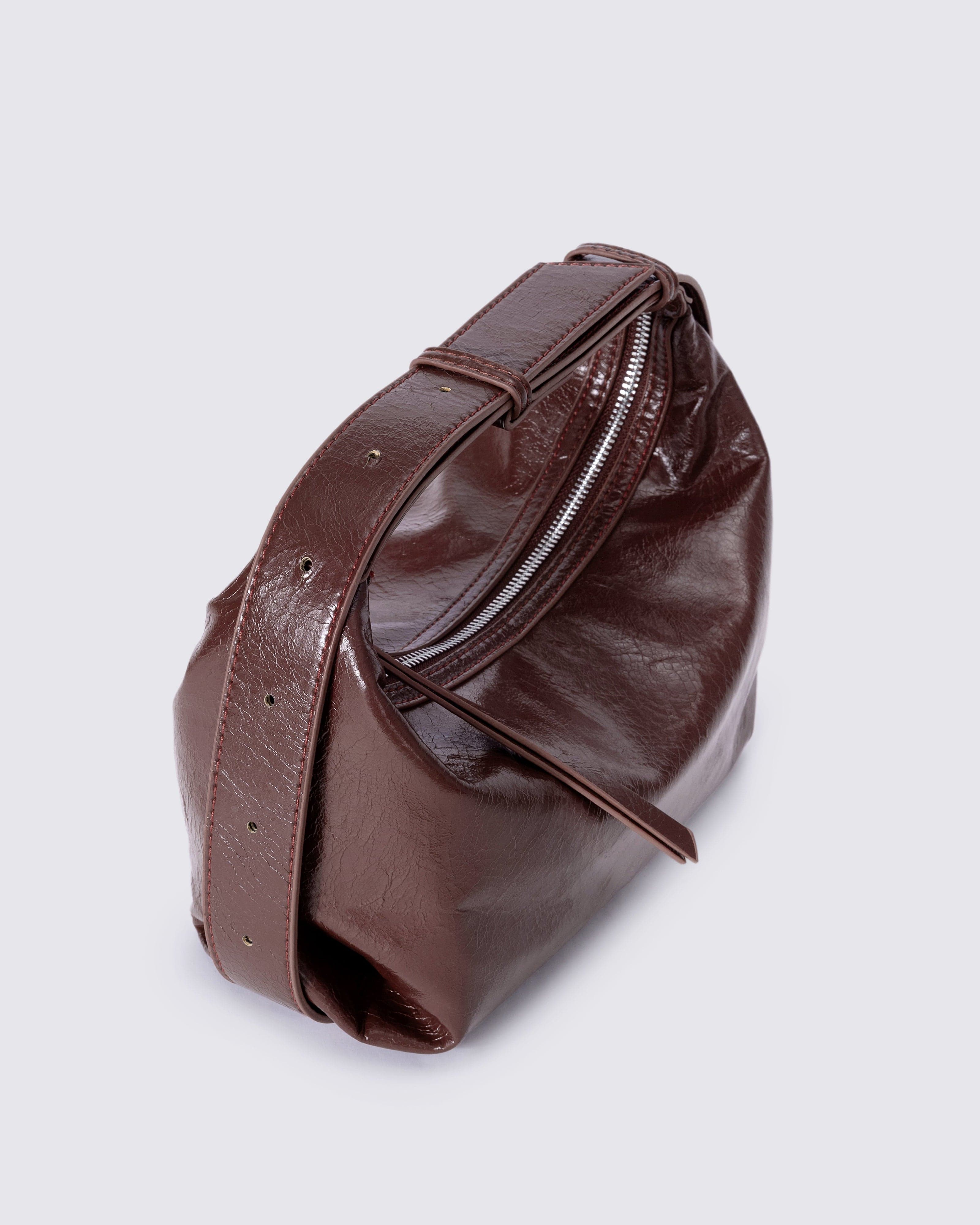 Frida Distressed Leather Sling Noirvere