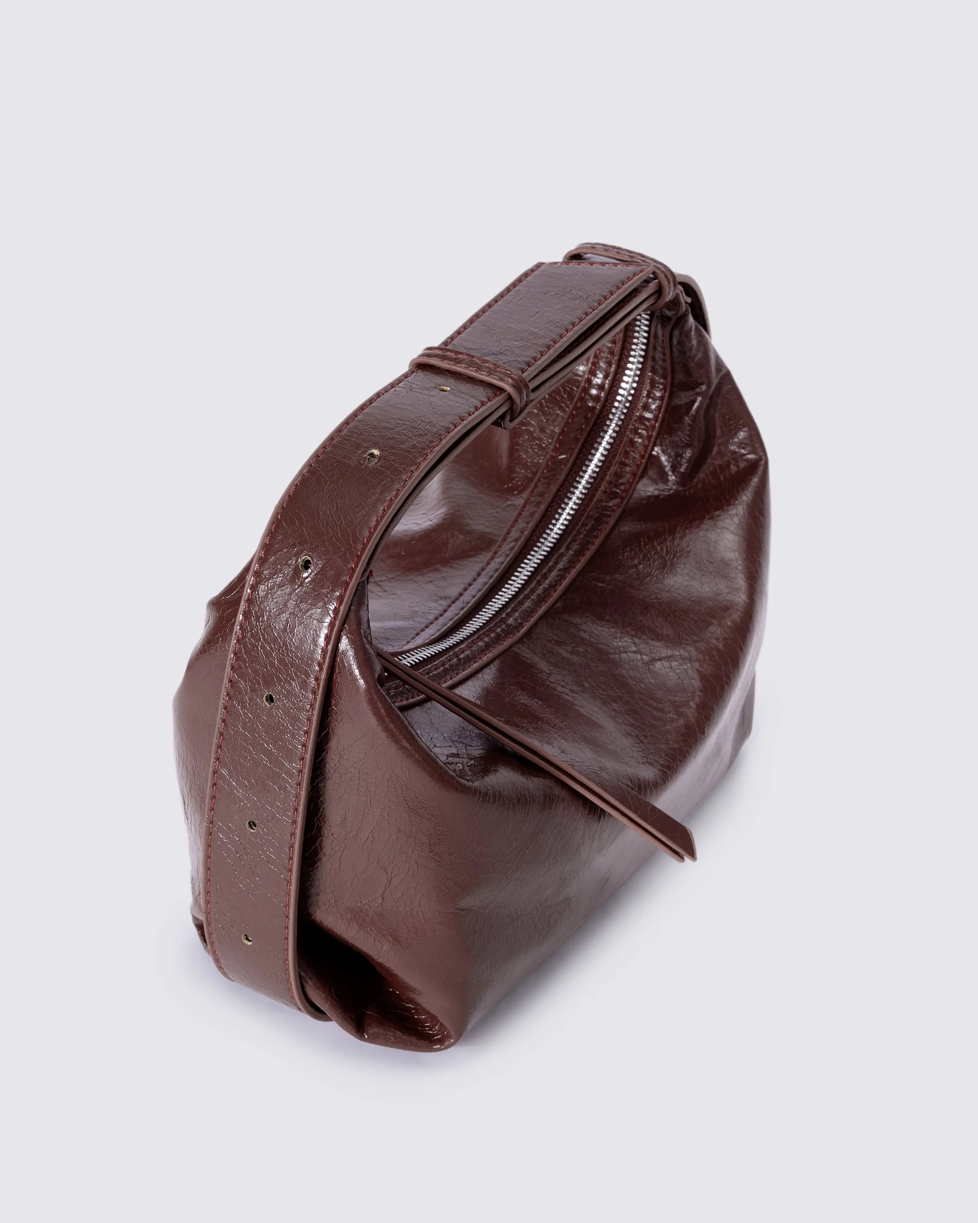 Frida Distressed Leather Sling Noirvere