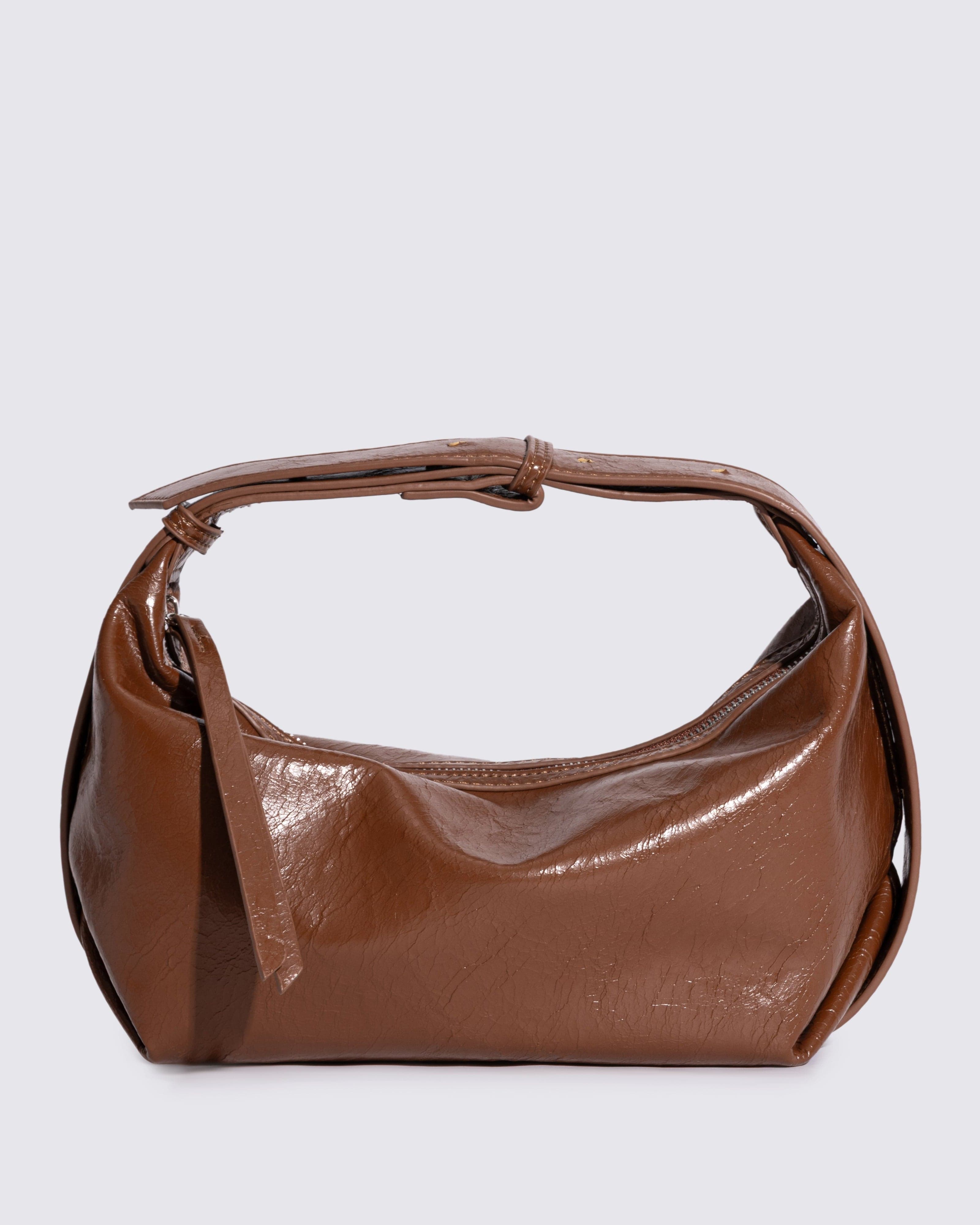 Frida Distressed Leather Sling Noirvere