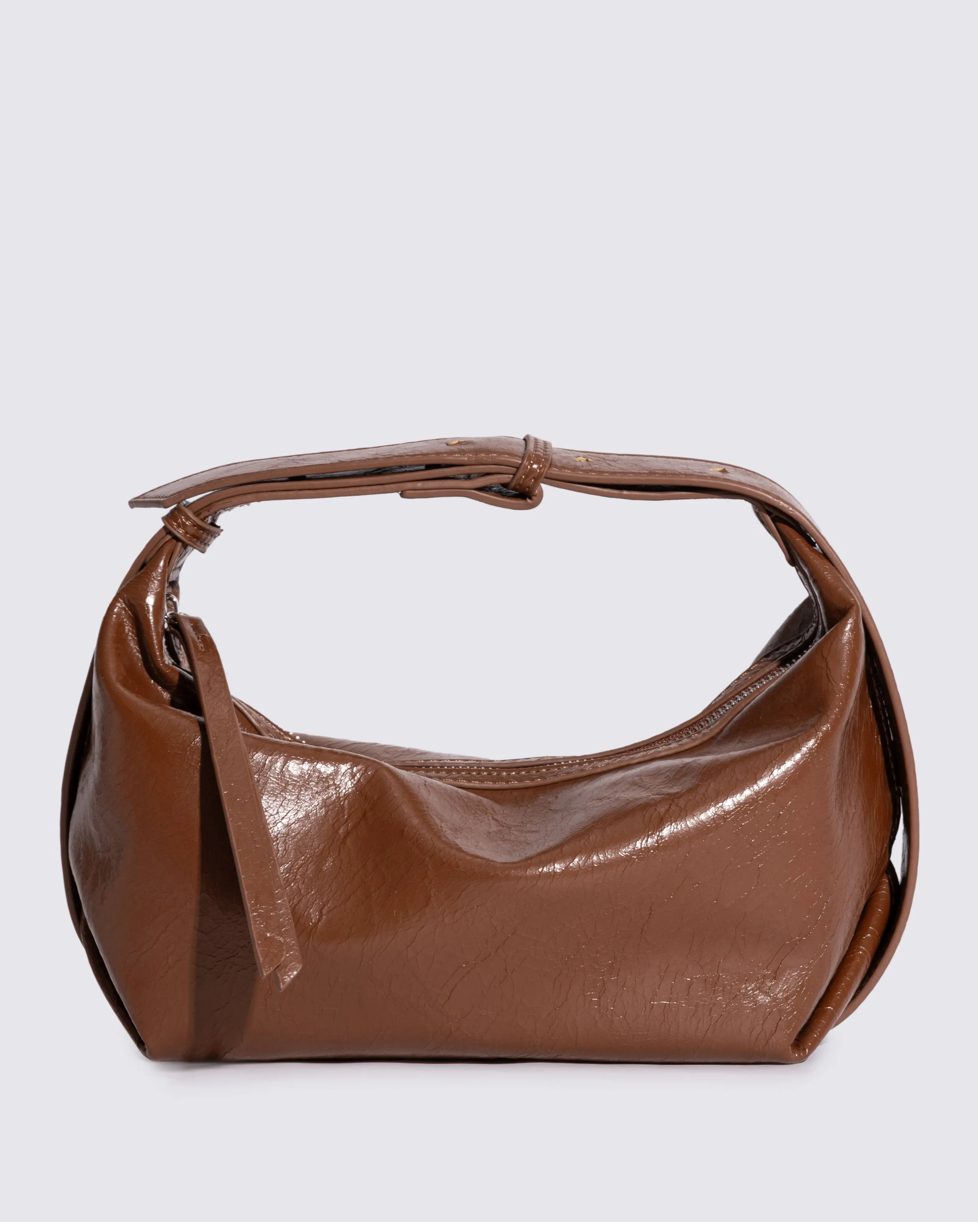 Frida Distressed Leather Sling Noirvere