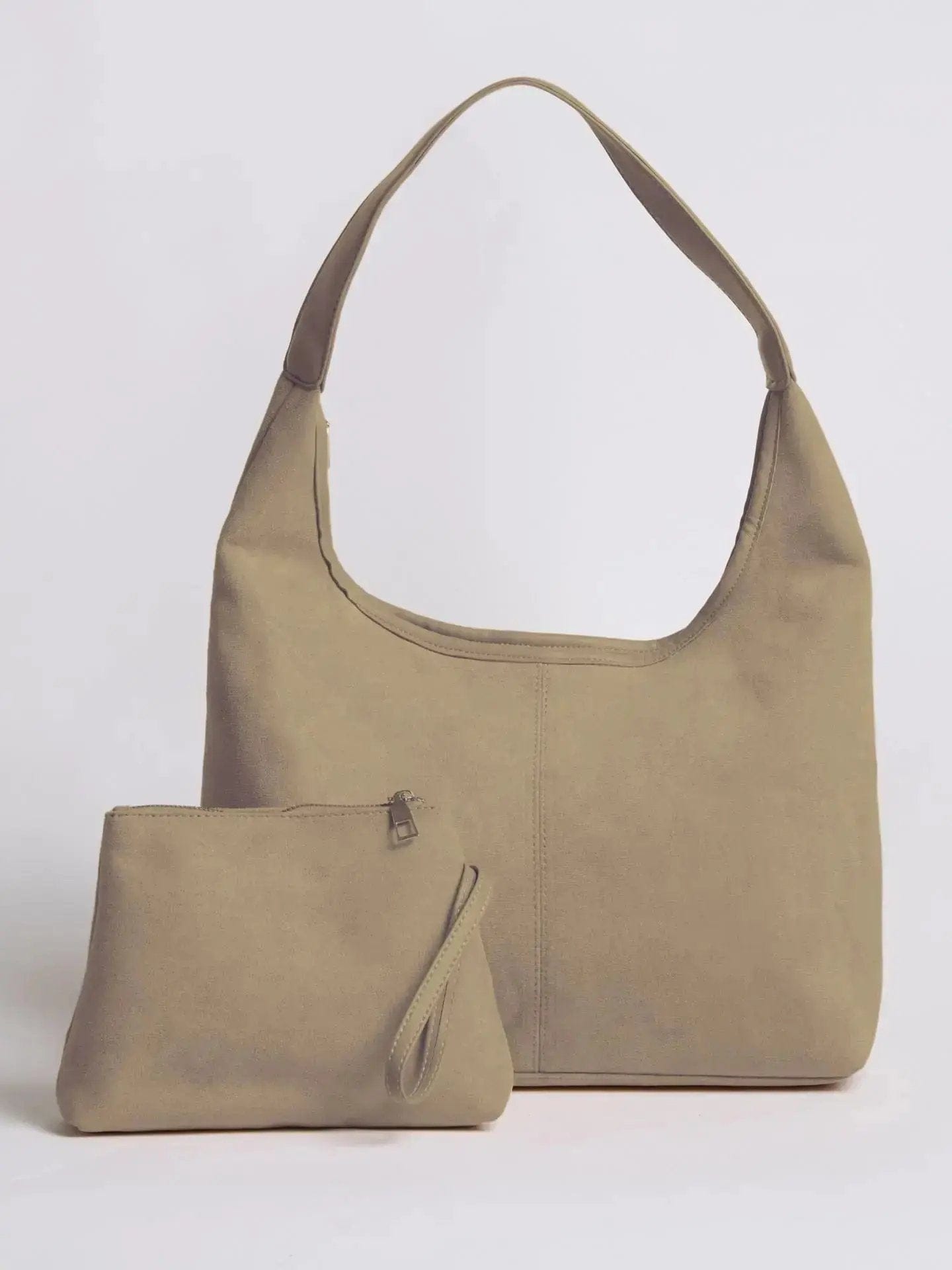 Suede Daily Leather Tote Noirvere