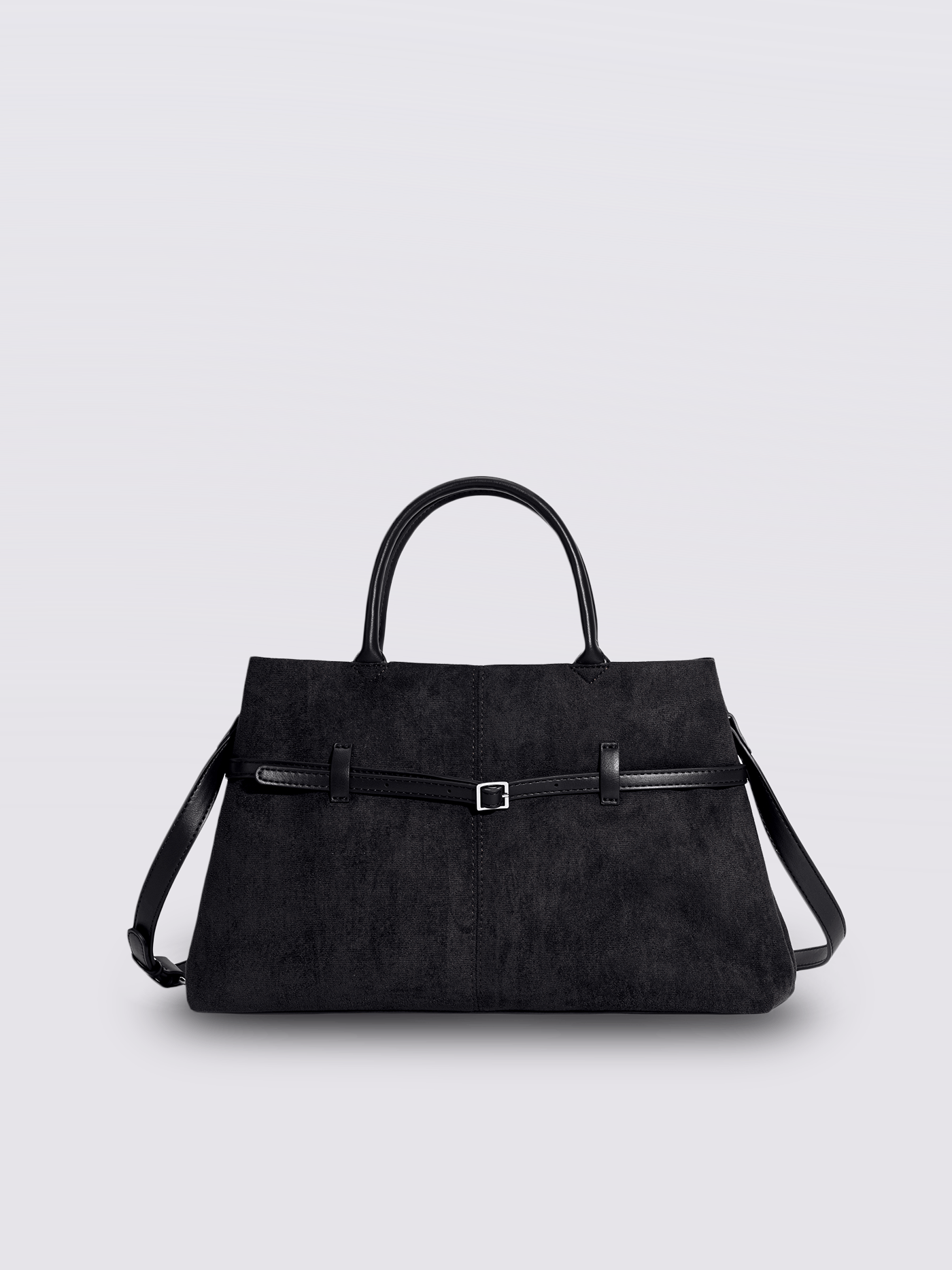 Suede Shopper with Adjustable Strap Noirvere