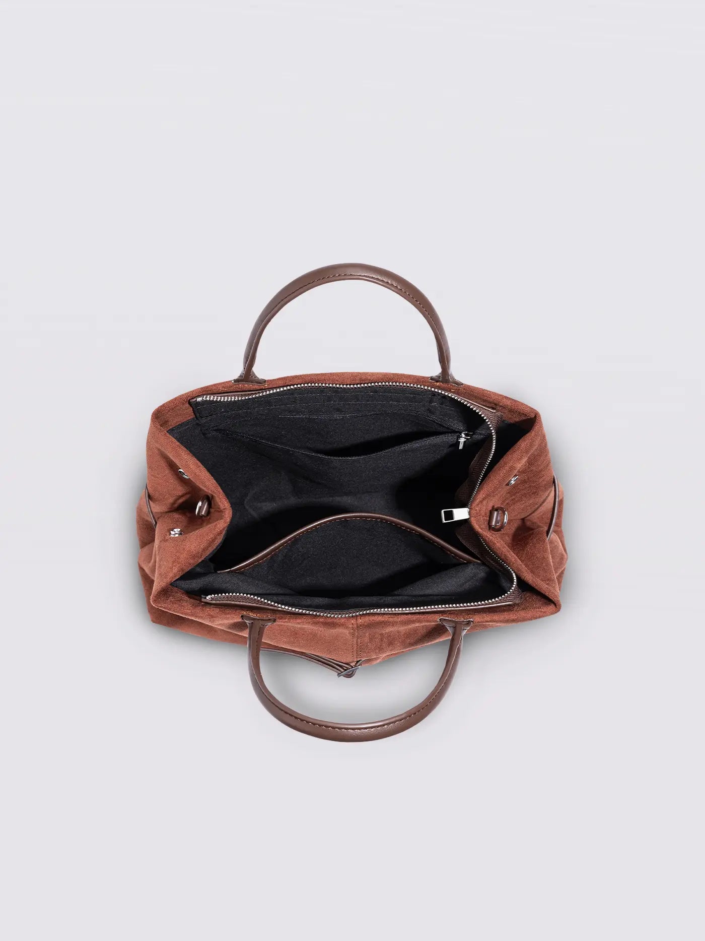 Suede Shopper with Adjustable Strap Noirvere