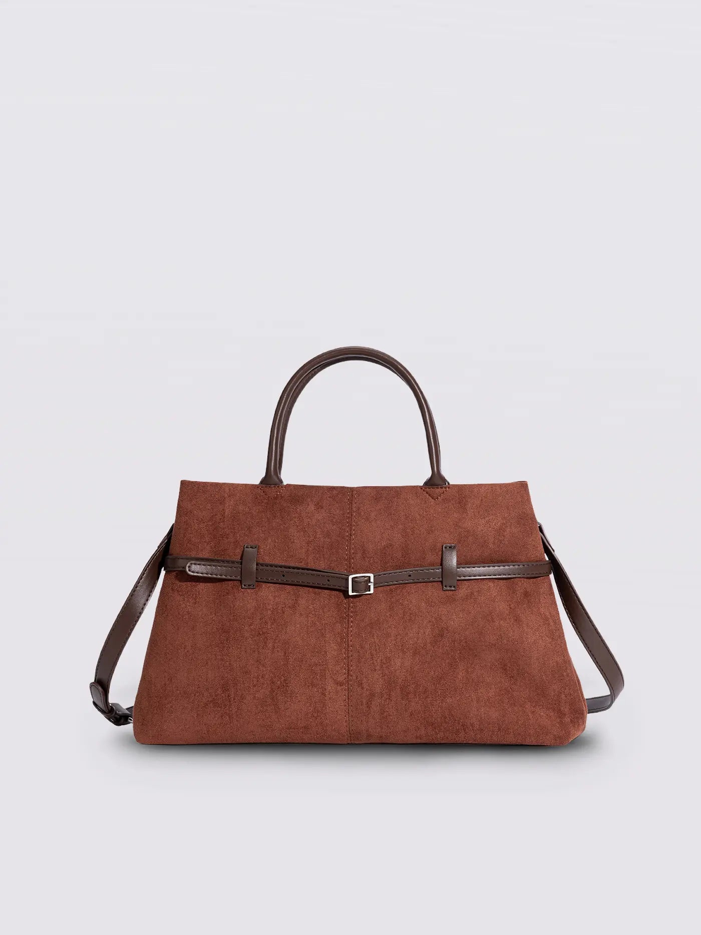 Suede Shopper with Adjustable Strap Noirvere