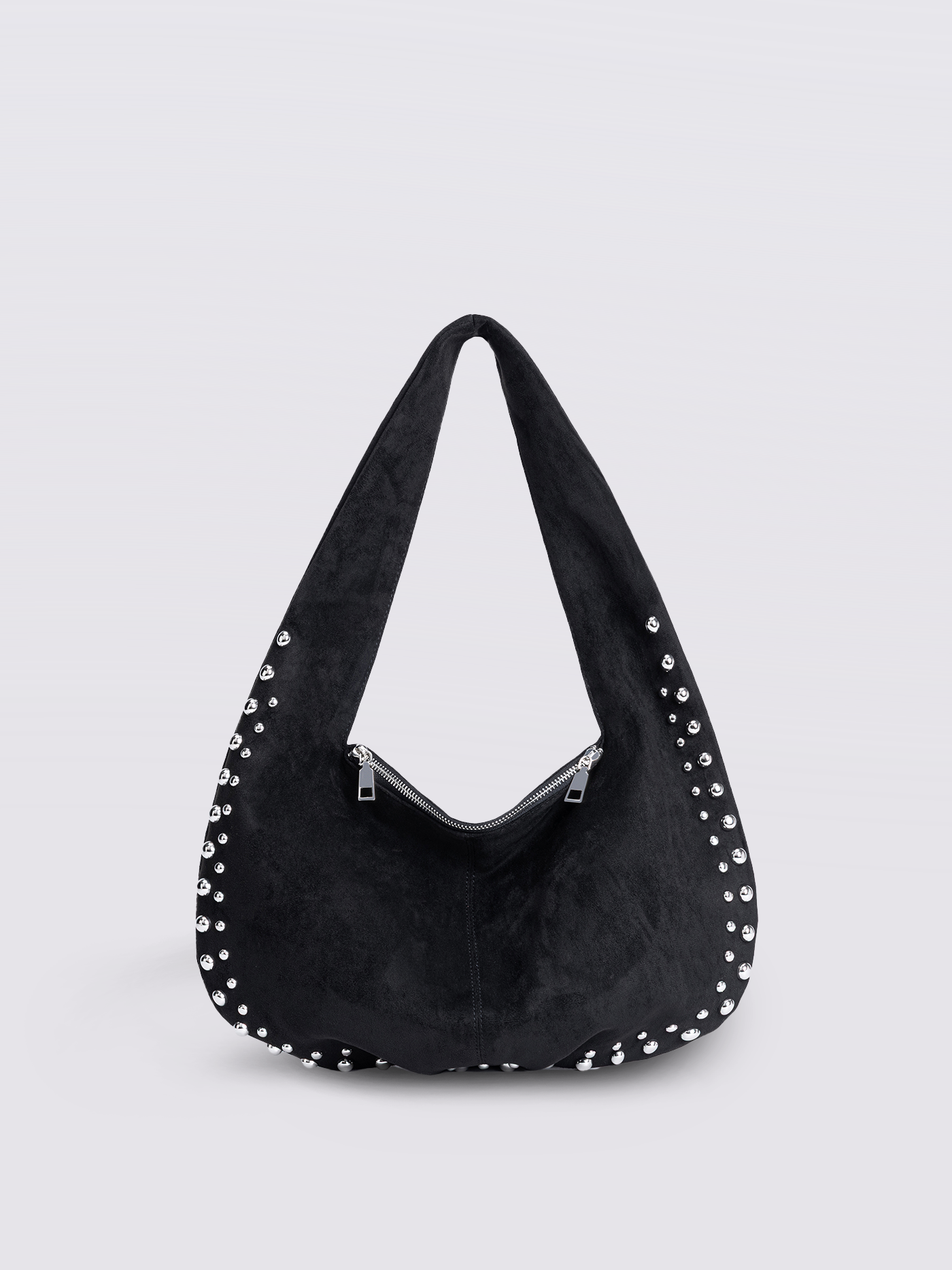 Studded Suede Shoulder Bag Noirvere