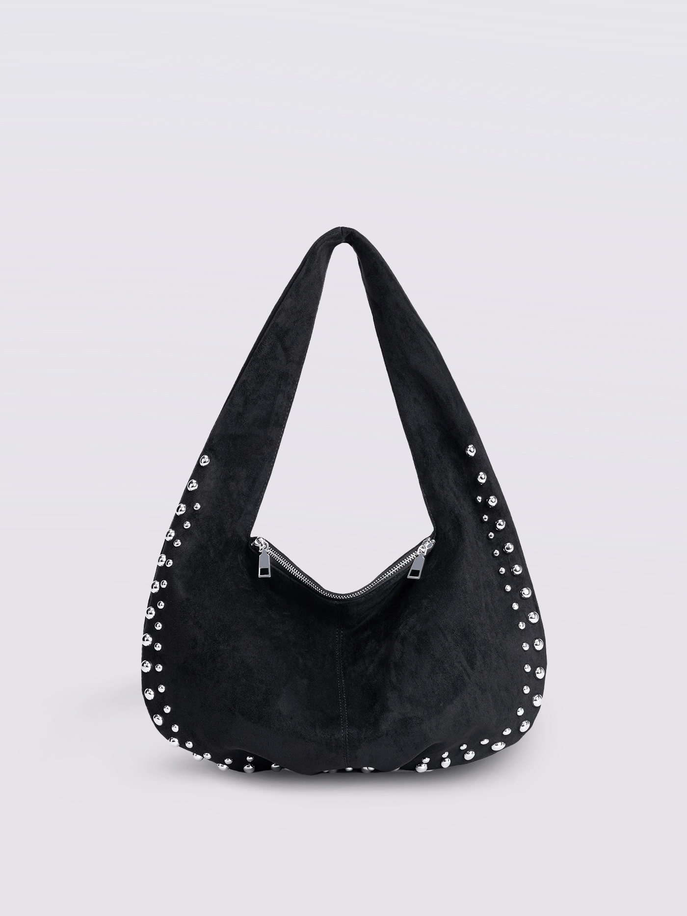 Studded Suede Shoulder Bag Noirvere