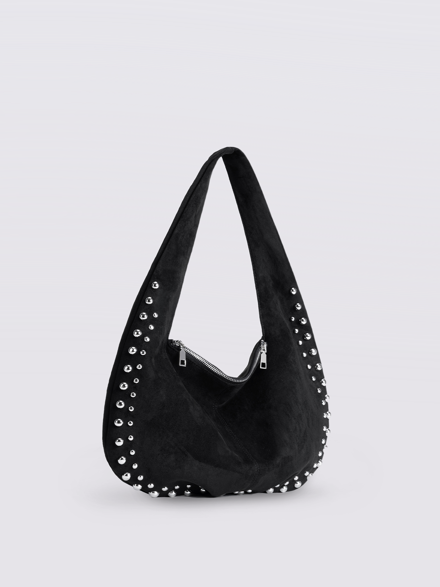 Studded Suede Shoulder Bag Noirvere