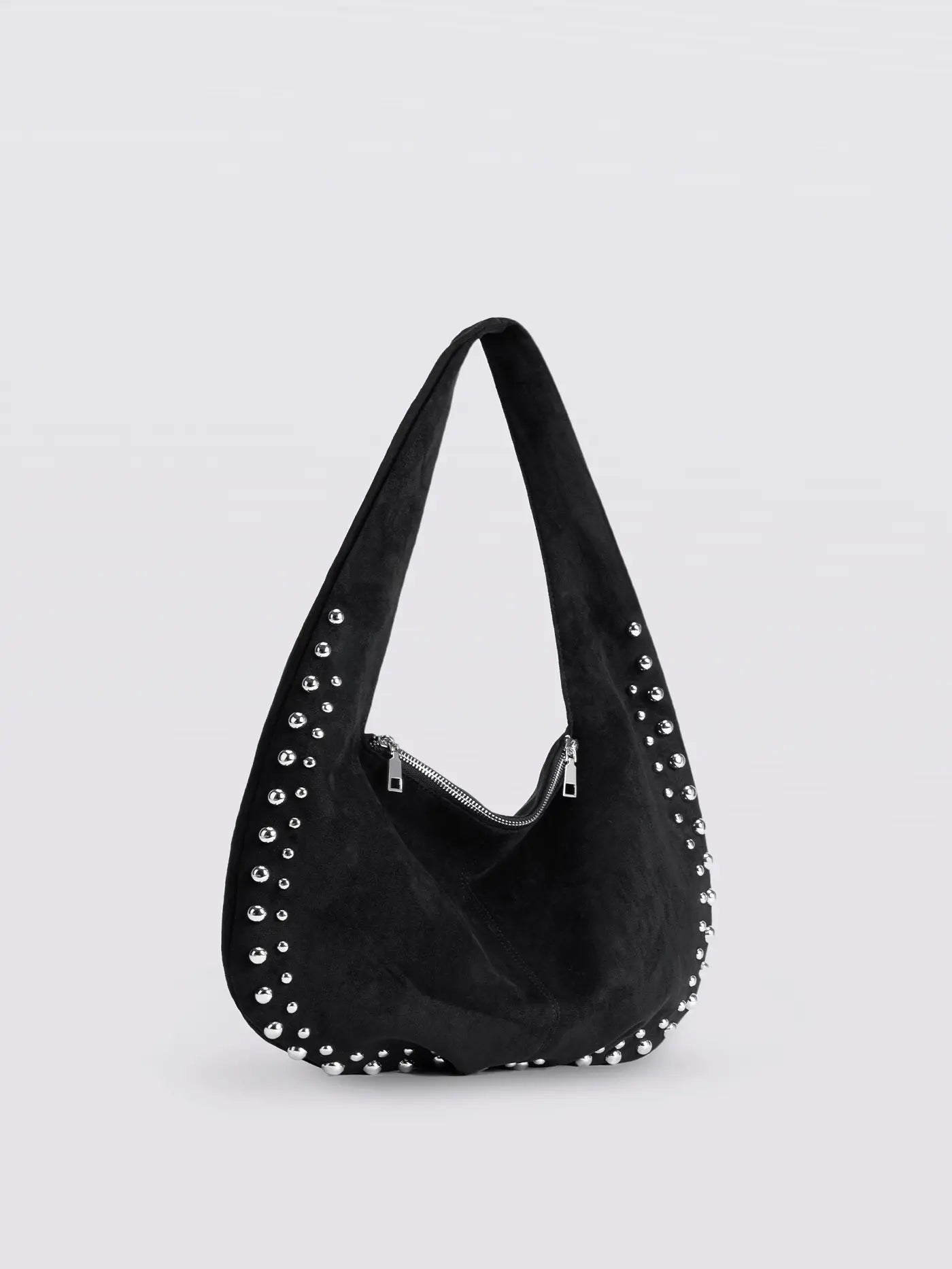 Studded Suede Shoulder Bag Noirvere