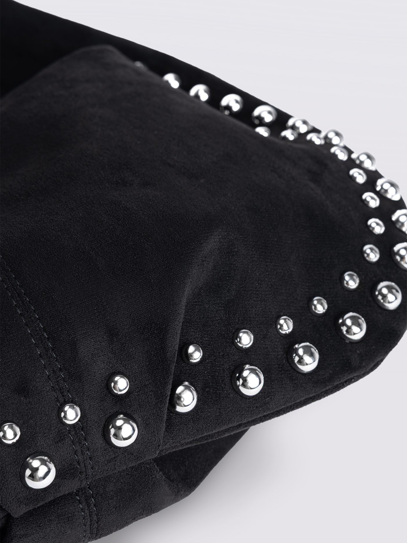 Studded Suede Shoulder Bag Noirvere