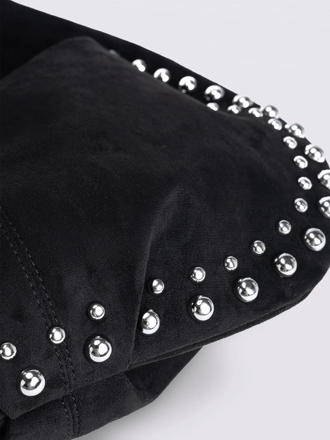 Studded Suede Shoulder Bag Noirvere