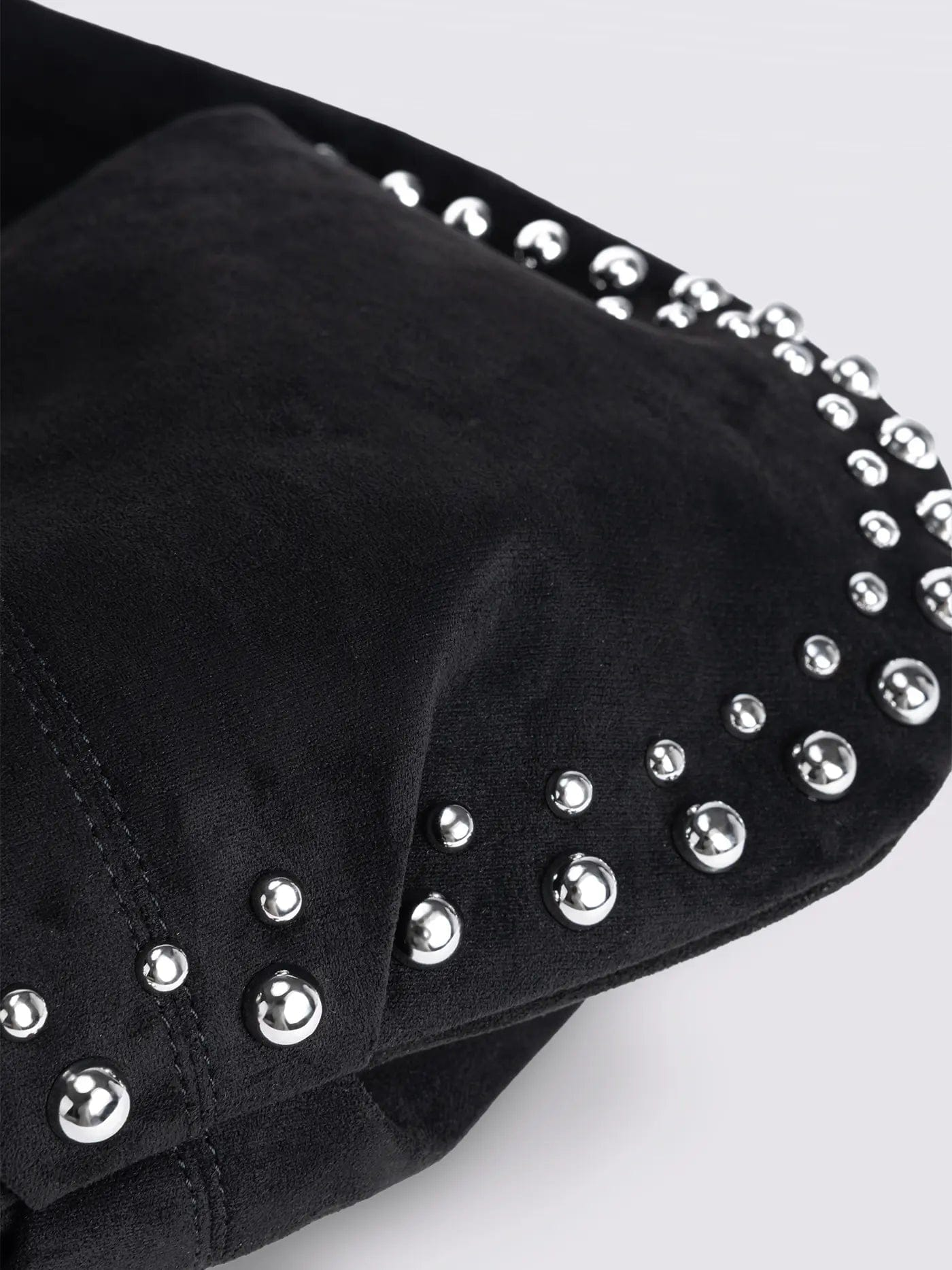 Studded Suede Shoulder Bag Noirvere