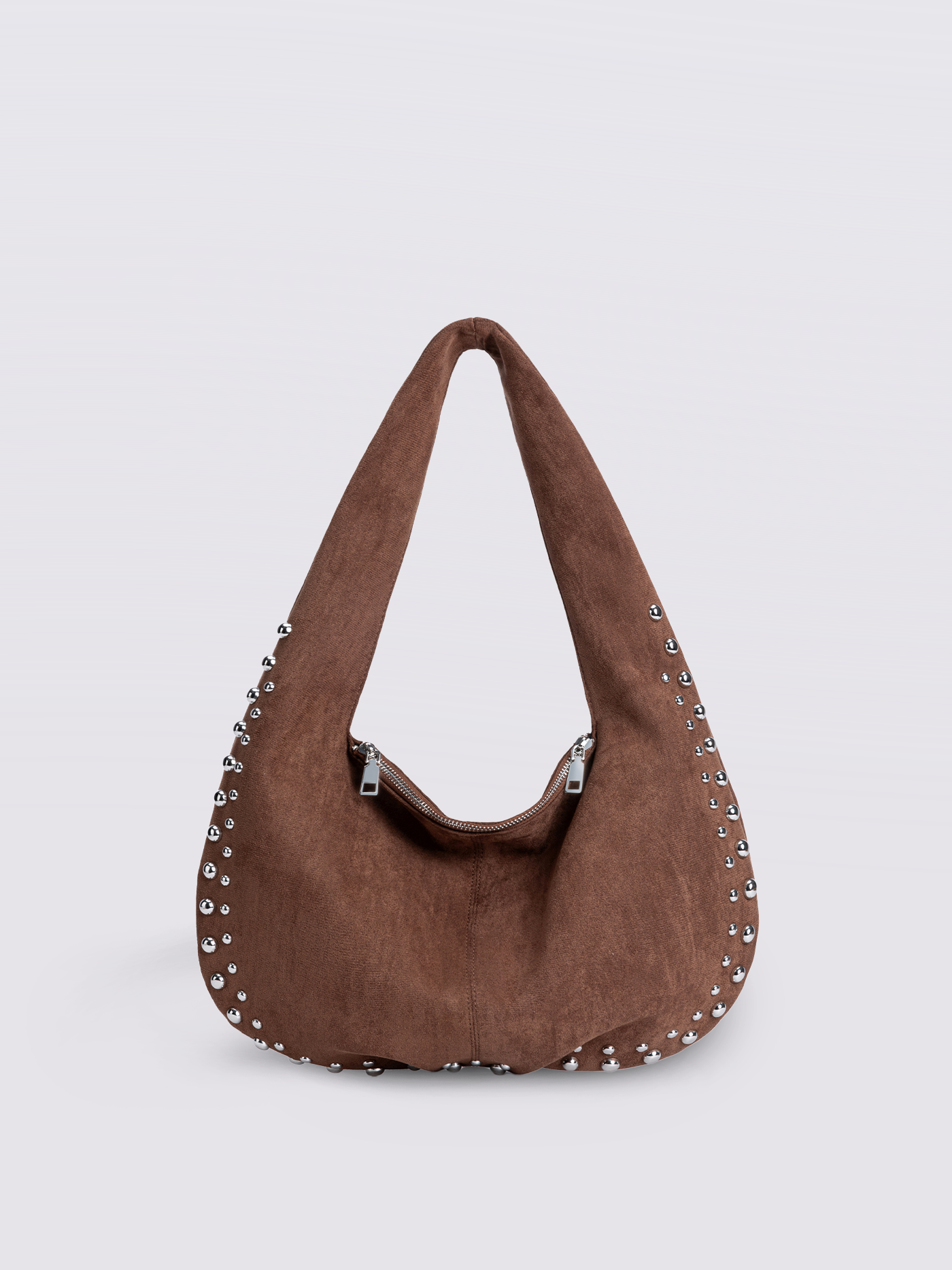 Studded Suede Shoulder Bag Noirvere