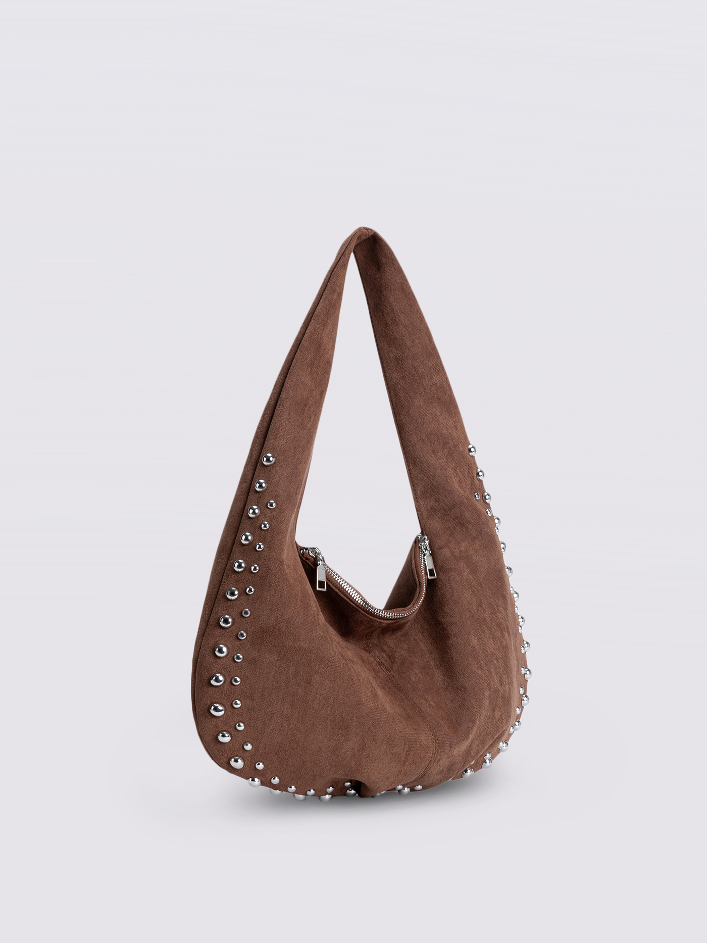 Studded Suede Shoulder Bag Noirvere