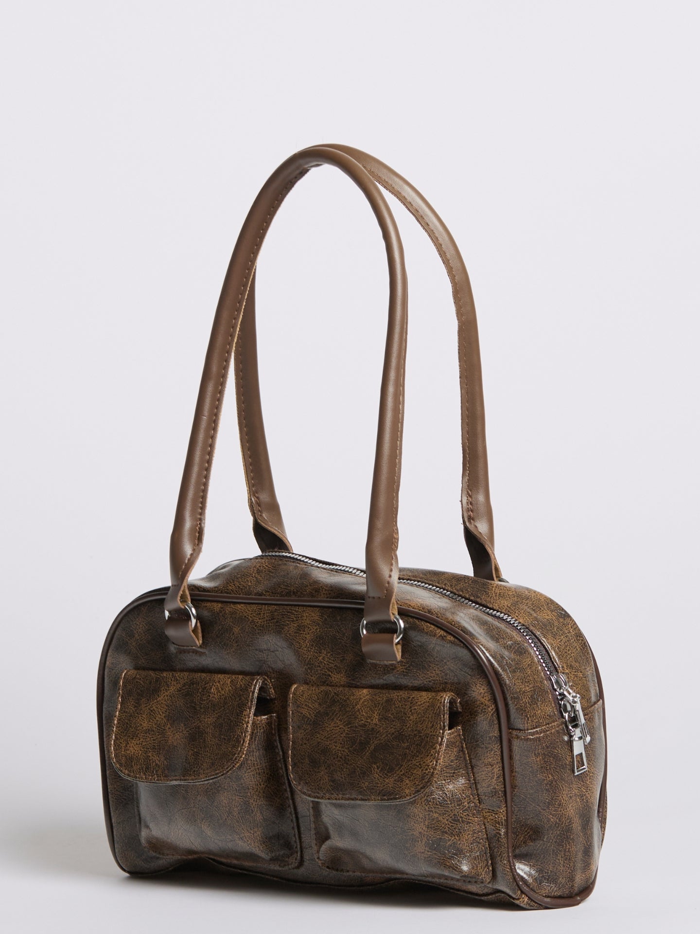 Elegante borsa in pelle invecchiata