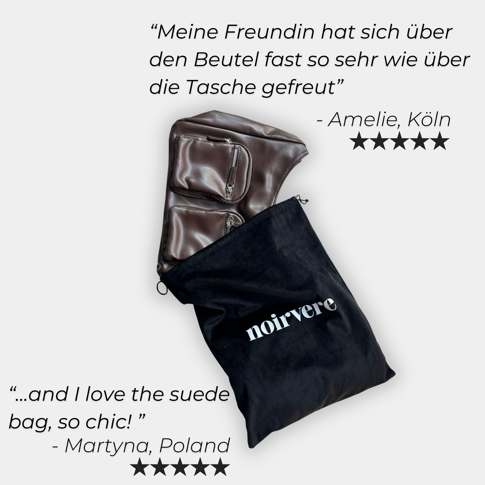 Geschenksäckchen Wildleder Schwarz