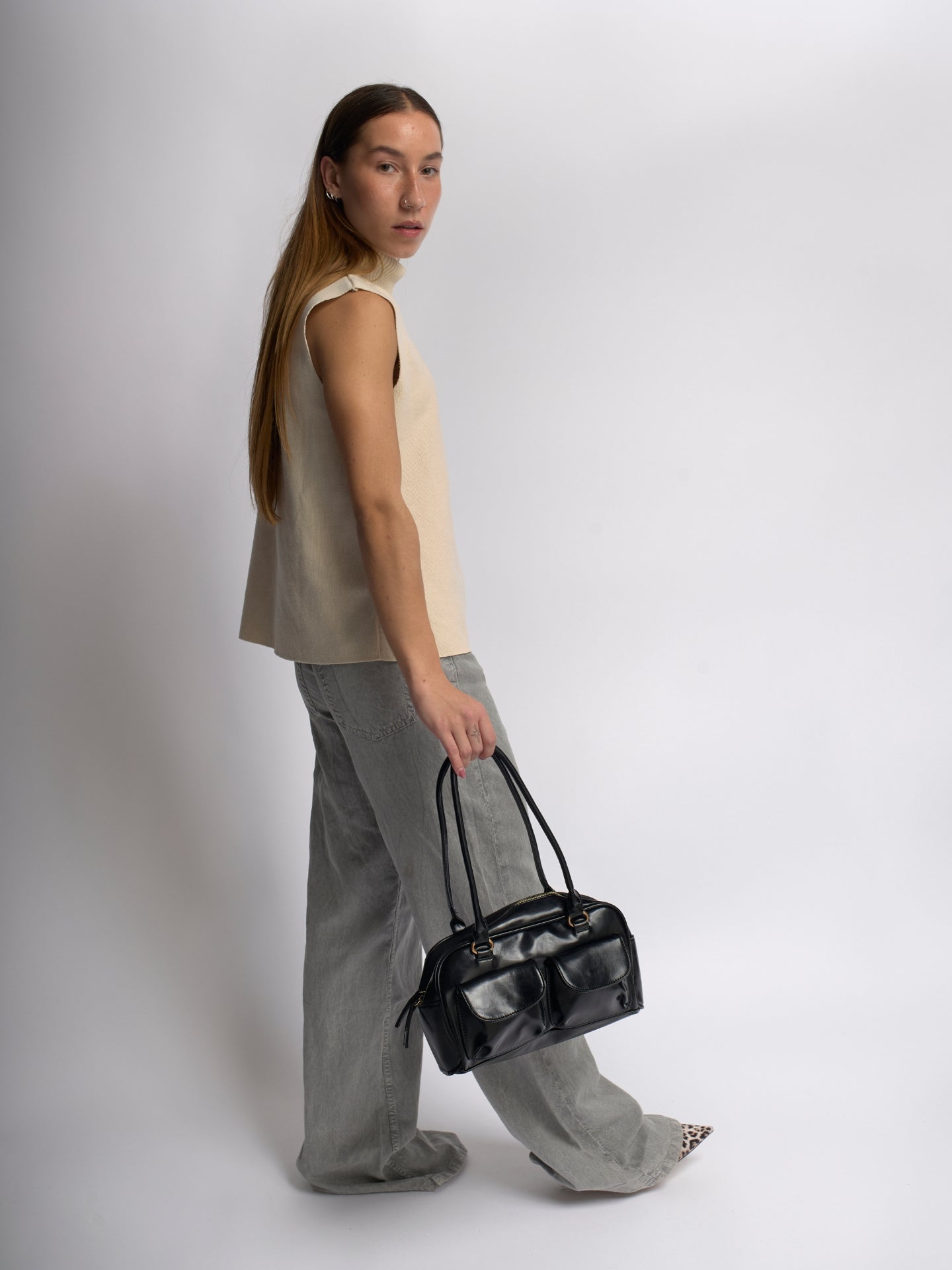 Sac de transport en cuir Sleek Daily