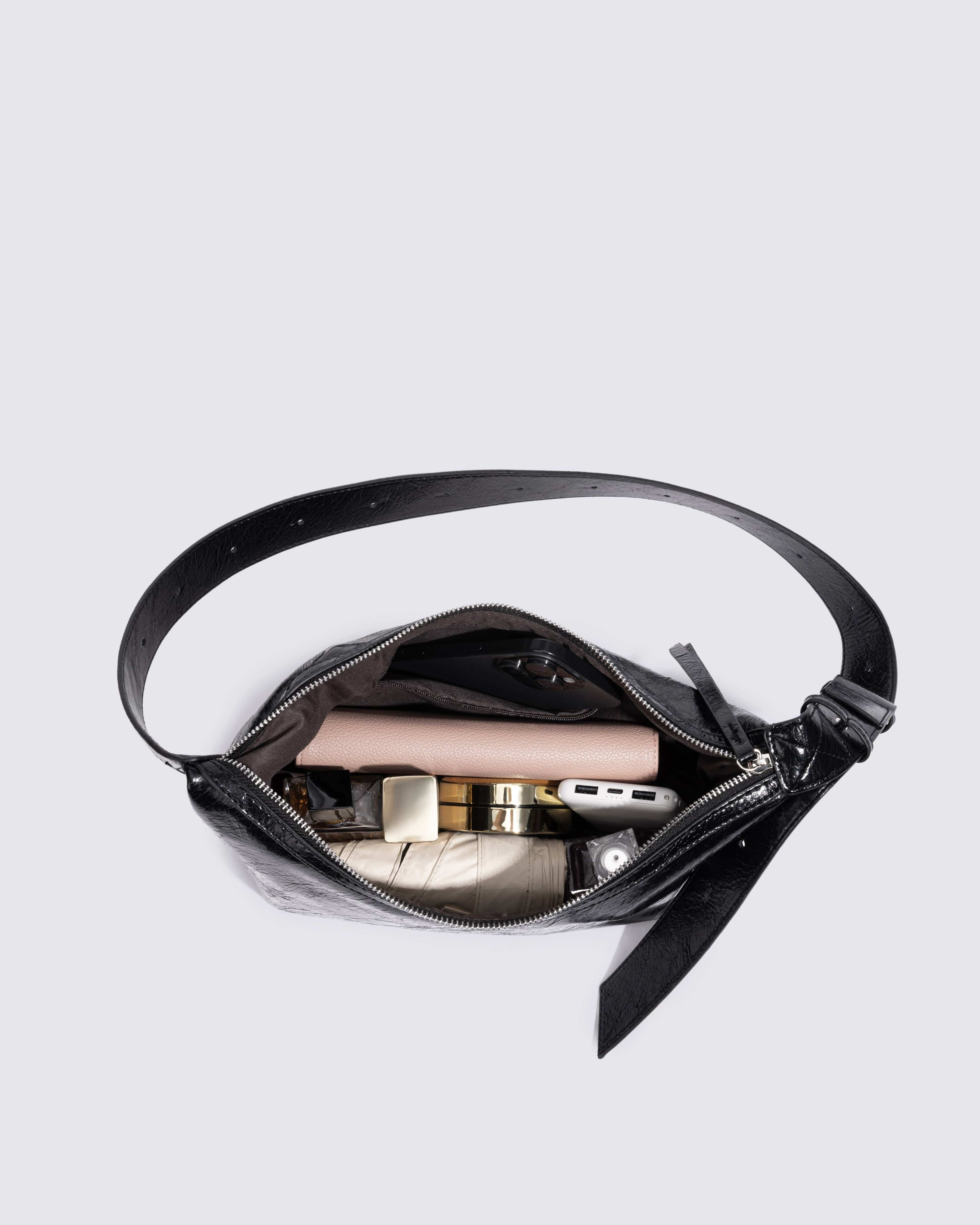 Frida Distressed Leather Sling Noirvere