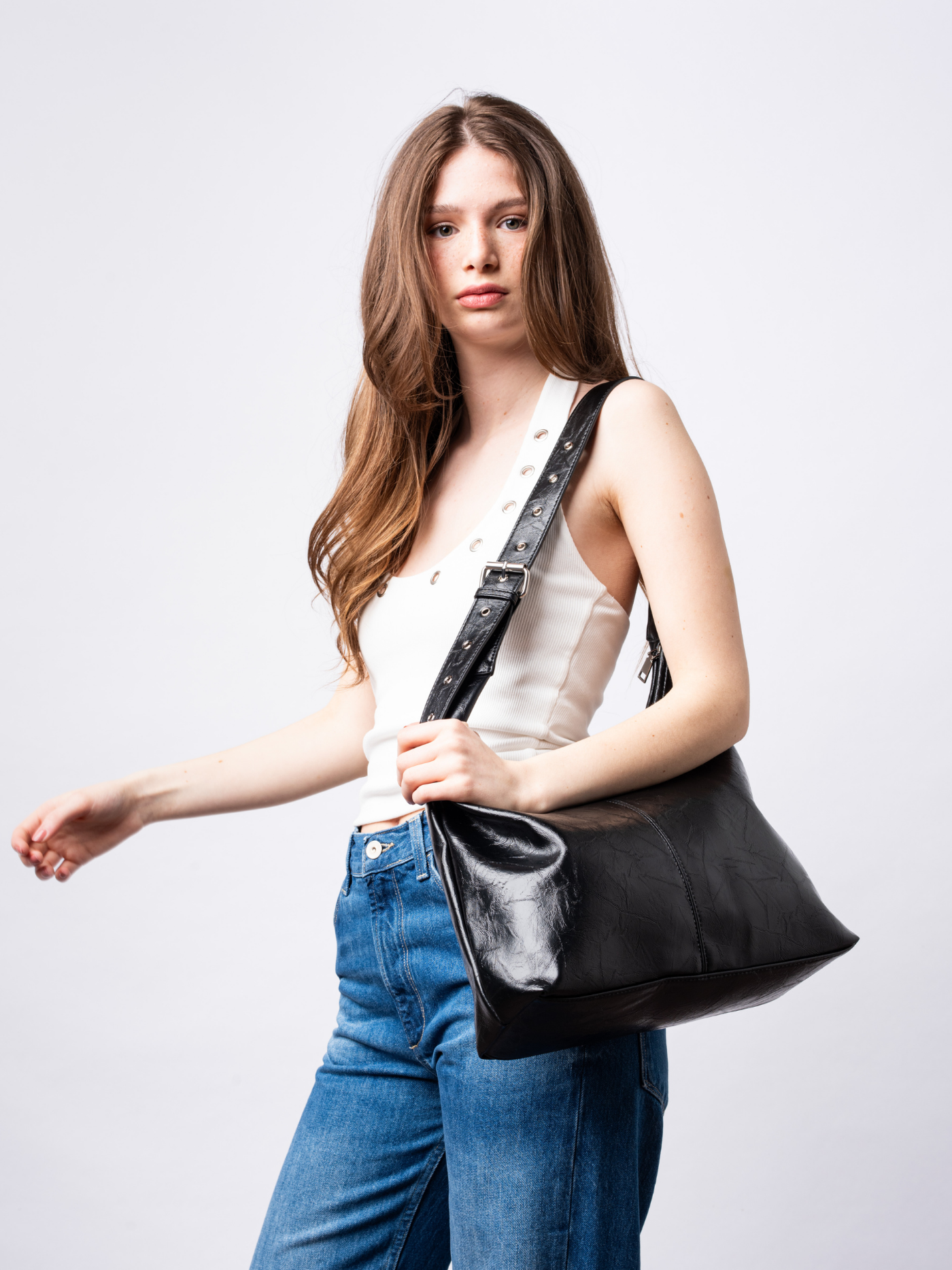 Crossbody Scarlett Distressed Leather Tote