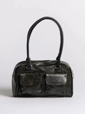 Sleek Distressed Leather Carry
